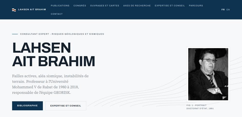 Le site du Pr Lahsen Ait Brahim